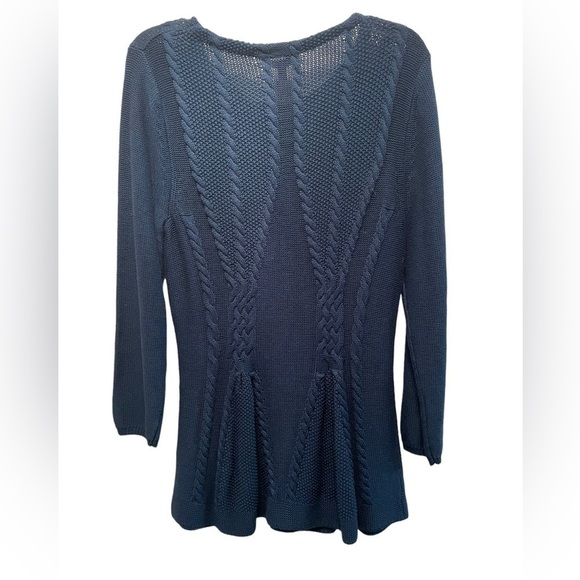 Cupio Steely Blue Fit & Flare Fall Sweater - Picture 3 of 10